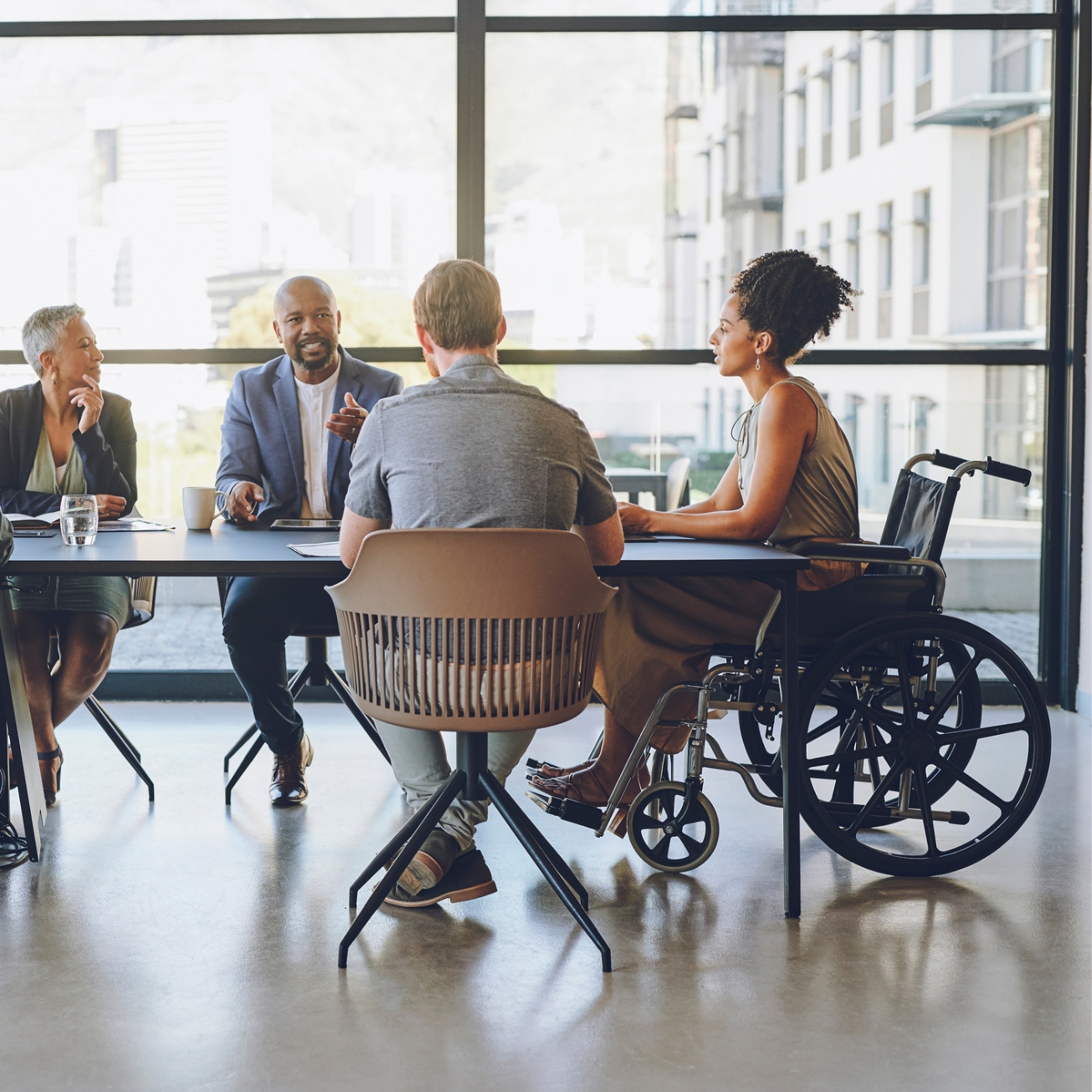 People Working at Conference Table